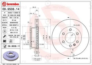 Запчасть BREMBO 09950811