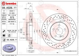 Тормозной диск BREMBO 09A32611