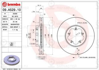 Запчасть BREMBO 09A52910