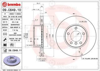 Запчасть BREMBO 09C64911