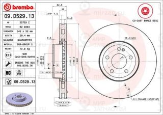 Запчасть BREMBO 09D52913