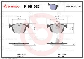 Запчасть BREMBO P06033