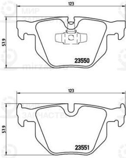 Комплект тормозных колодок (дисковый тормоз) BREMBO P06039