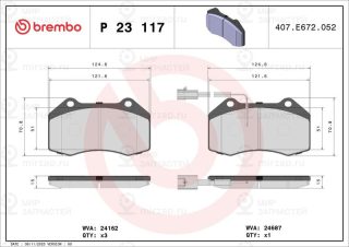 Запчасть BREMBO P23117