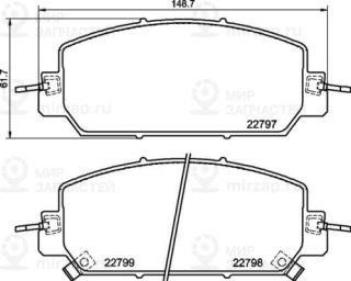 Комплект тормозных колодок (дисковый тормоз) BREMBO P28098