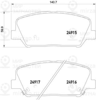 Комплект тормозных колодок (дисковый тормоз) BREMBO P30065