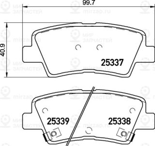 Комплект тормозных колодок (дисковый тормоз) BREMBO P30094