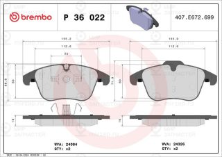 Запчасть BREMBO P36022