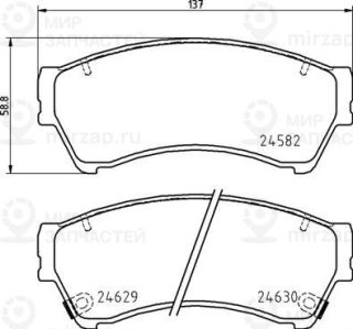 Комплект тормозных колодок (дисковый тормоз) BREMBO P49060