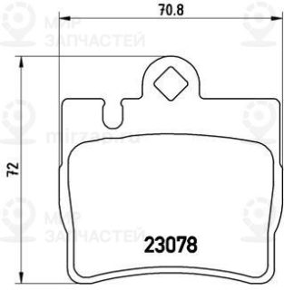 Комплект тормозных колодок (дисковый тормоз) BREMBO P50042