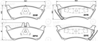 Комплект тормозных колодок (дисковый тормоз) BREMBO P50044