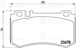Комплект тормозных колодок (дисковый тормоз) BREMBO P50061