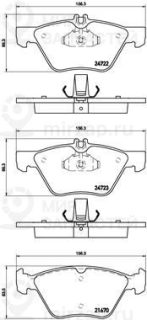 Комплект тормозных колодок (дисковый тормоз) BREMBO P50075