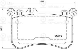 Комплект тормозных колодок (дисковый тормоз) BREMBO P50098