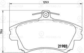 Комплект тормозных колодок (дисковый тормоз) BREMBO P54036