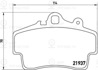 Комплект тормозных колодок (дисковый тормоз) BREMBO P65007