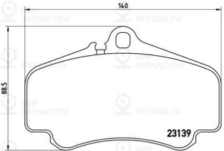 Комплект тормозных колодок (дисковый тормоз) BREMBO P65011