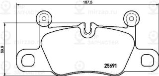 Комплект тормозных колодок (дисковый тормоз) BREMBO P65031