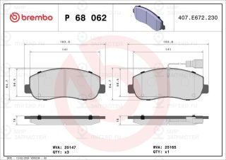 Запчасть BREMBO P68062