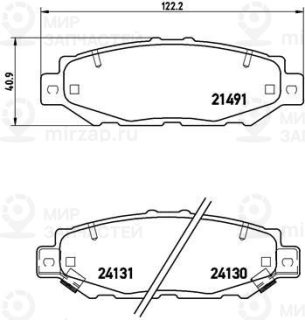 Комплект тормозных колодок (дисковый тормоз) BREMBO P83038