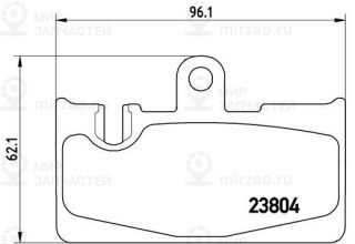 Комплект тормозных колодок (дисковый тормоз) BREMBO P83059