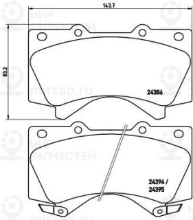 Запчасть BREMBO P83107