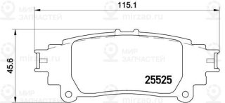 Комплект тормозных колодок (дисковый тормоз) BREMBO P83132