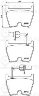 Комплект тормозных колодок (дисковый тормоз) BREMBO P85078