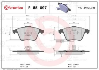 Запчасть BREMBO P85097