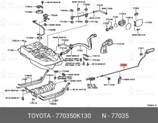Запчасть TOYOTA 770350K130