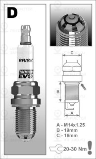 Запчасть BRISK DR14BSXC