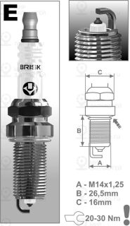 Запчасть BRISK ER17YP1
