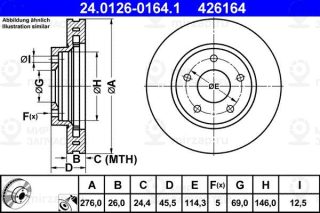Тормозной диск ATE 24012601641