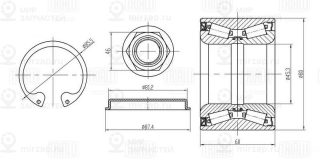Комплект подшипника ступицы колеса TRIALLI CS2217