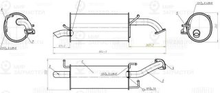 Глушитель выхлопных газов конечный TRIALLI EMM0368