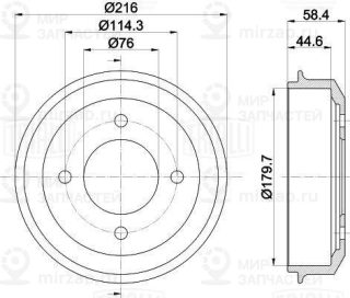 Тормозной барабан TRIALLI TF536245