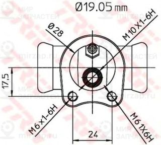 Колесный тормозной цилиндр TRW BWD119