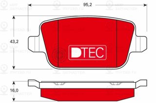 Комплект тормозных колодок (дисковый тормоз) TRW GDB1732DTE
