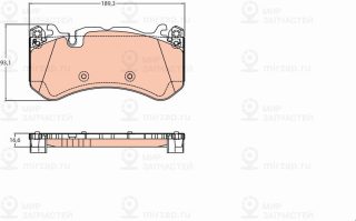 Комплект тормозных колодок (дисковый тормоз) TRW GDB2220