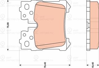 Комплект тормозных колодок (дисковый тормоз) TRW GDB3475