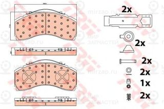 Колодки Торм.пер. Actros TRW GDB5111