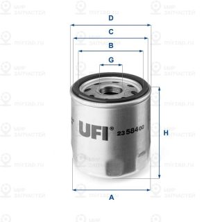 Фильтр масляный UFI 2358400