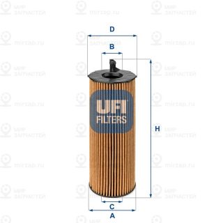 Фильтр масляный UFI 2506800