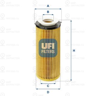 Фильтр масляный UFI 2509600