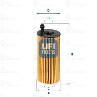 Фильтр масляный UFI 2514200
