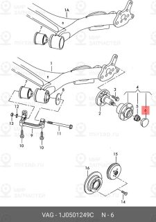 Запчасть VAG 1J0501249C