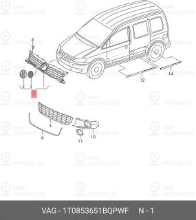 Запчасть VAG 1T0853651BQPWF