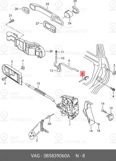 Запчасть VAG 3B5839060A