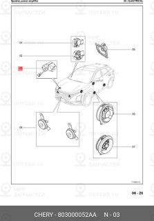 Запчасть CHERY 803000052AA