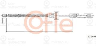 Трос Стояночного Тормоза Задн Прав/Лев Ford Fiesta All (Small Бараб То Cofle 92115464